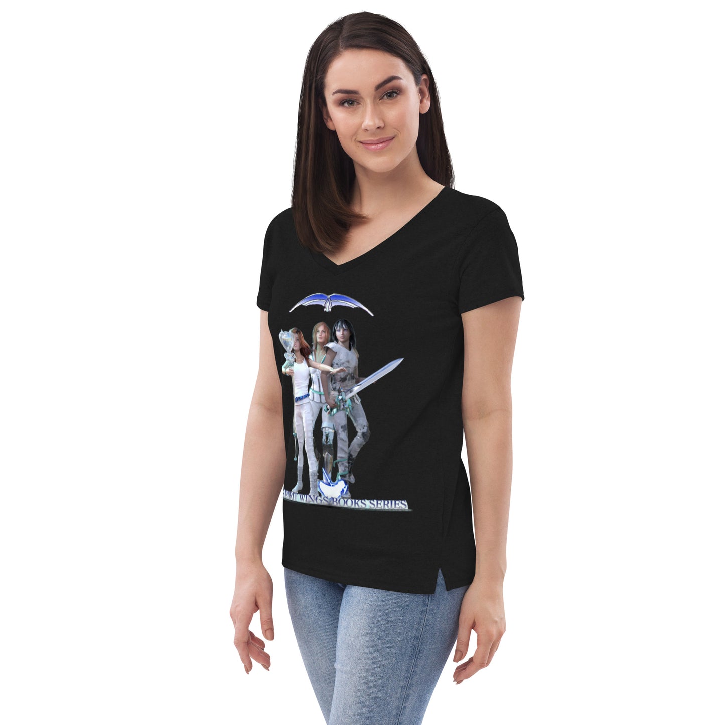 Women’s recycled v-neck t-shirt