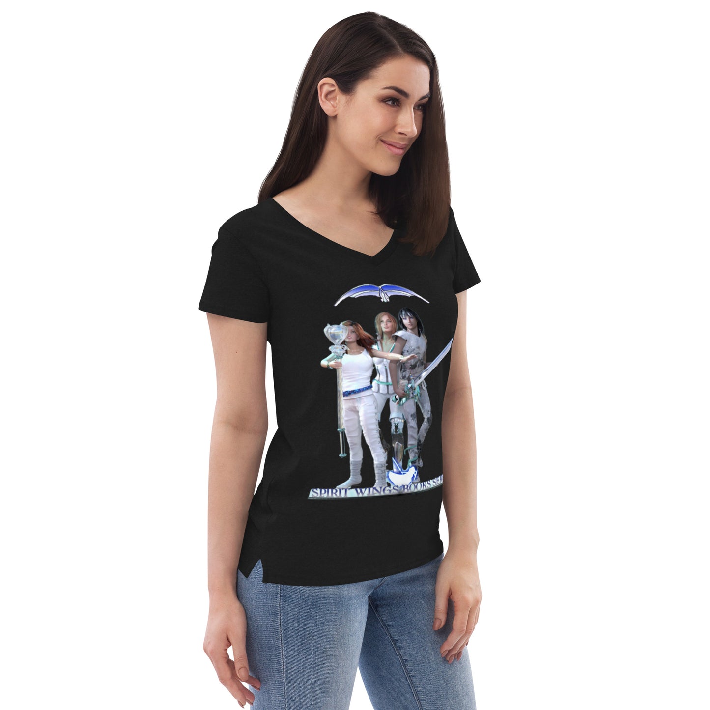 Women’s recycled v-neck t-shirt